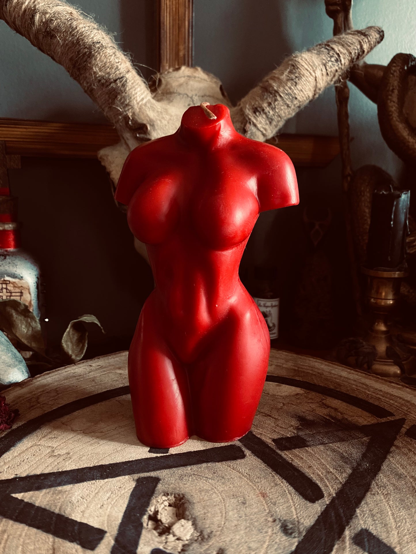 Female Torso Figure Candle