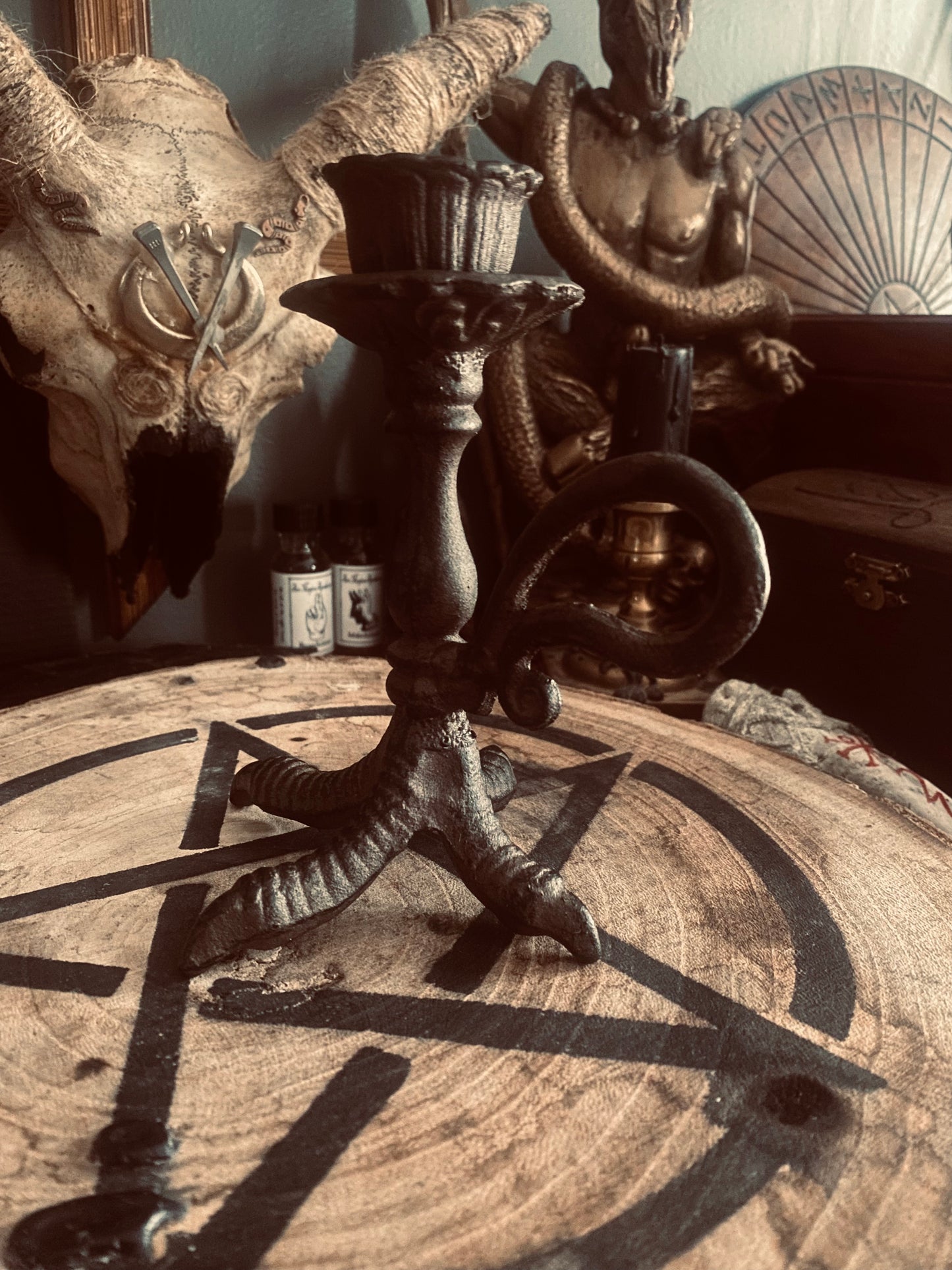 Iron Claw Taper Candle Holder