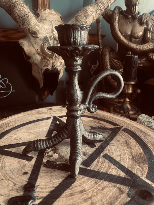 Iron Claw Taper Candle Holder