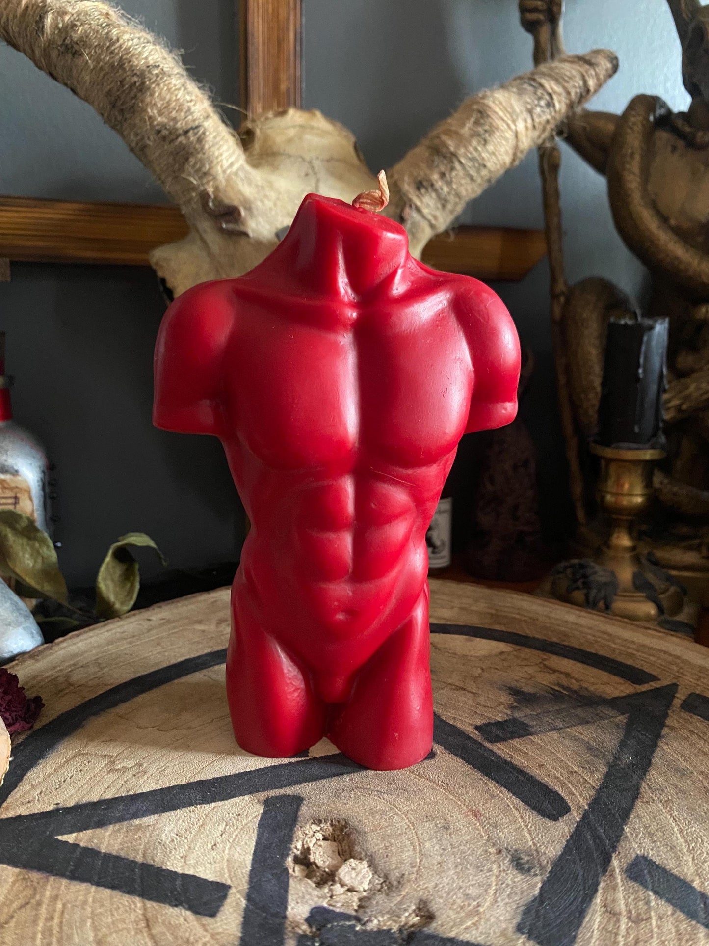 Male Torso Figure Candle