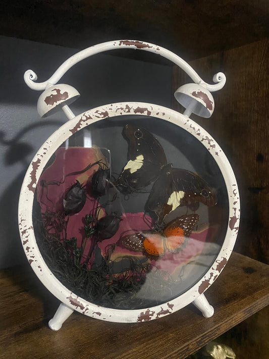 Handcrafted Insect Art Clock