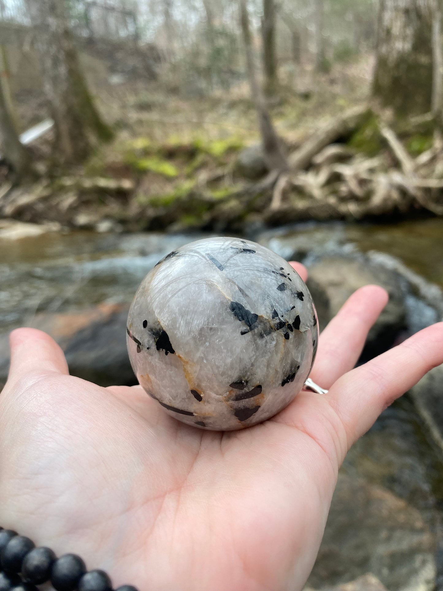 Tourmaline Quartz Crystal Ball