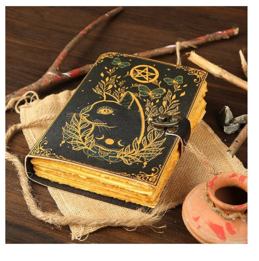 Spell Book of Shadows Journal Little Witch Cat