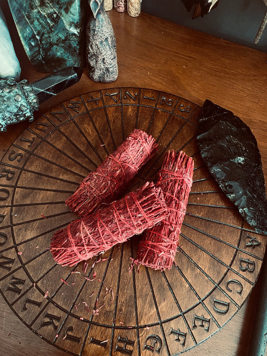Blue Sage and Dragons Blood Smudge Stick